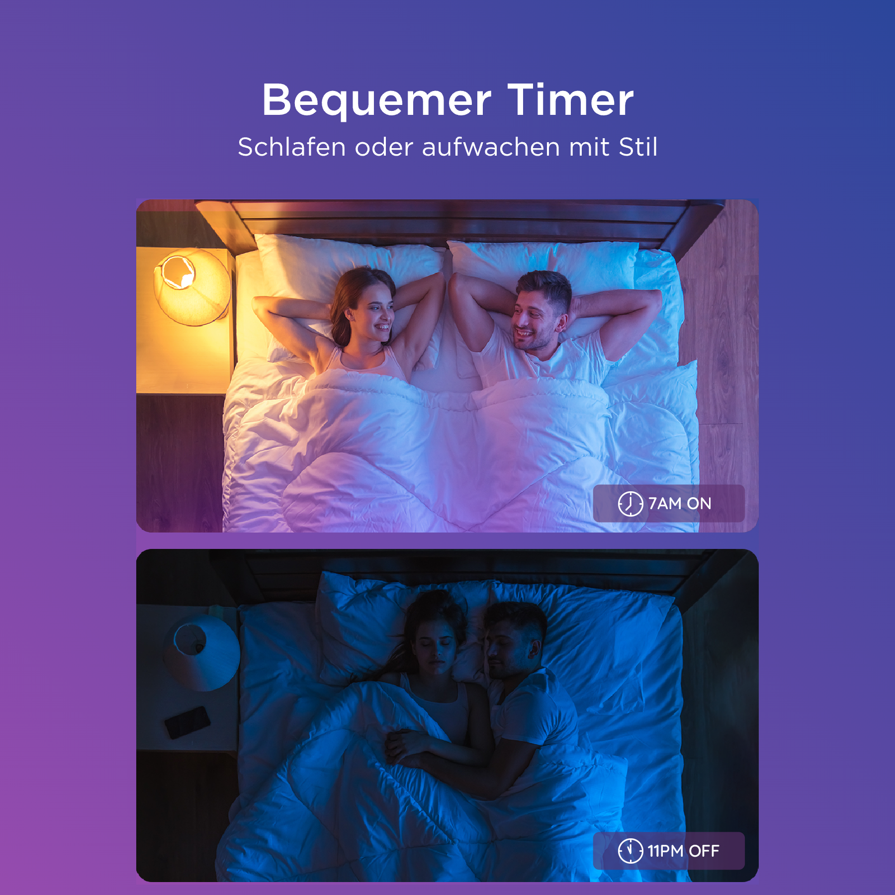 GOVEE E27 Smart LED Glühbirne (2-er Packung), RGBWW, 800 Lumen, 2700K-6500K