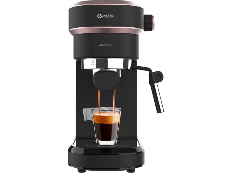 Cafetera express - Cecotec Cafelizzia 890 Rose Pink, 1350 W, 20 bares, Thermoblock y vaporizador,