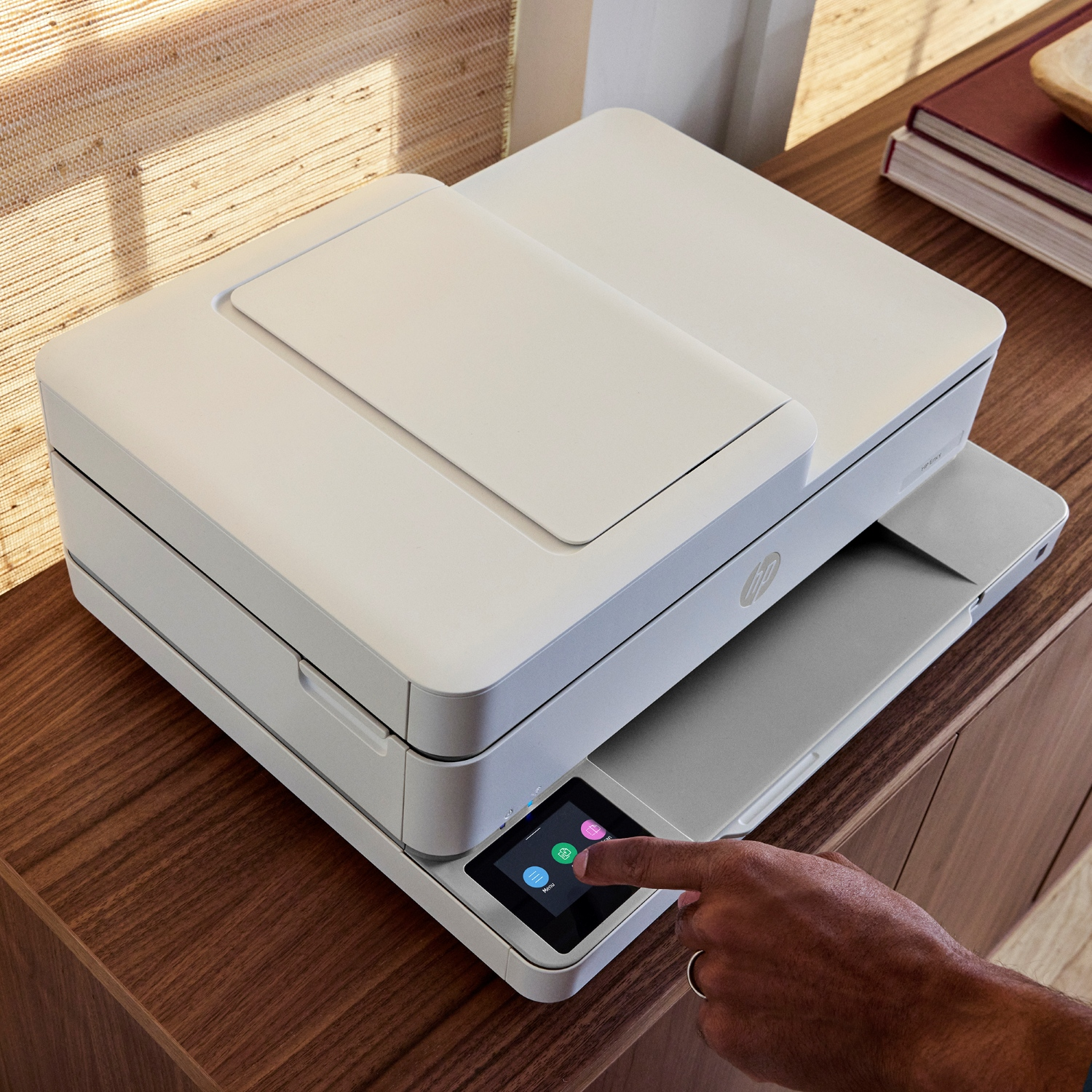 Impresora multifunción tinta - HP Envy 6530, Impresión a doble cara, Alimentador automático de documentos, Wi-Fi, Instant Ink, Blanco