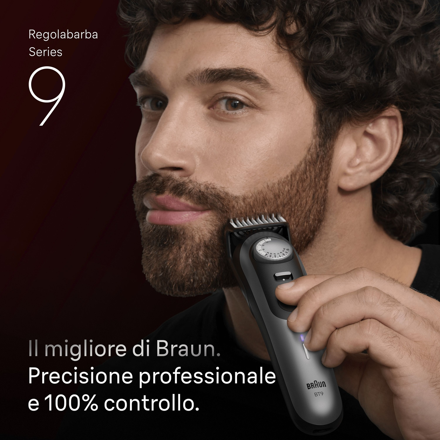 Regolabarba BRAUN BEARD BT9520F1 CROMO, Lama in acciaio, Wet & Dry, Accumulatore, CROMO