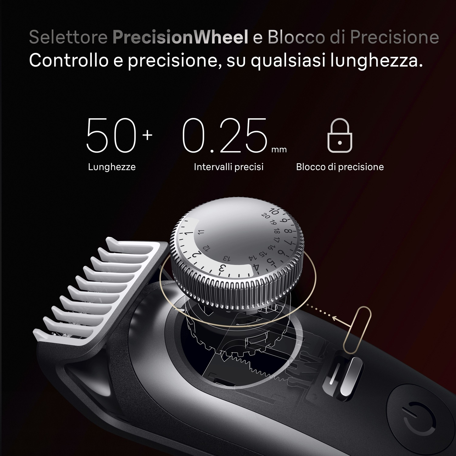 Regolabarba BRAUN BEARD BT9520F1 CROMO, Lama in acciaio, Wet & Dry, Accumulatore, CROMO