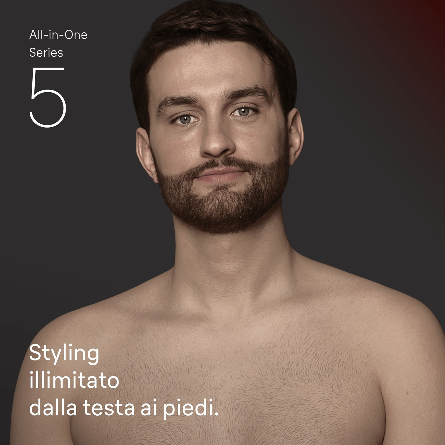 Regolabarba e capelli BRAUN MULTI AIO5520F1 NERO, 14 livelli di taglio, Lama in acciaio, Accumulatore, NERO