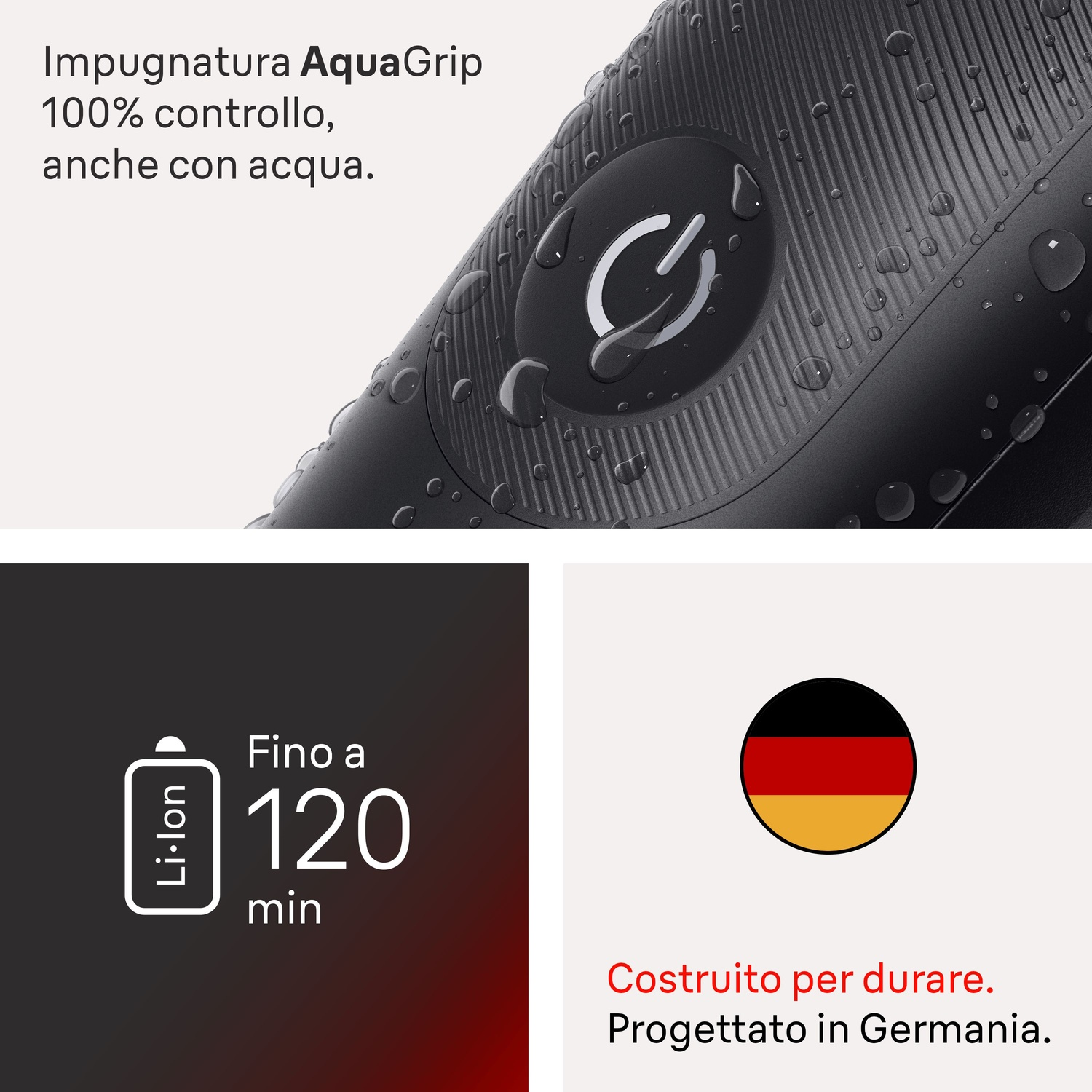 Regolabarba e capelli BRAUN MULTI AIO5520F1 NERO, 14 livelli di taglio, Lama in acciaio, Accumulatore, NERO