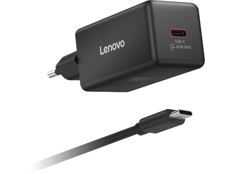 Cargador para portátil - Lenovo 65W Mini USB-C GaN , 90-264V, Negro