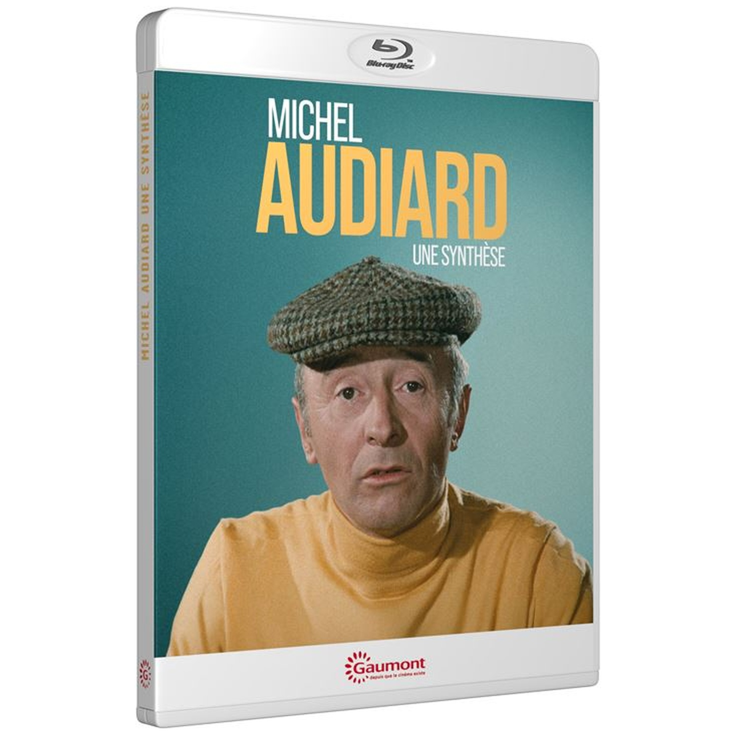 Blu-ray case featuring an older man in a yellow sweater and plaid flat cap against a blue background.