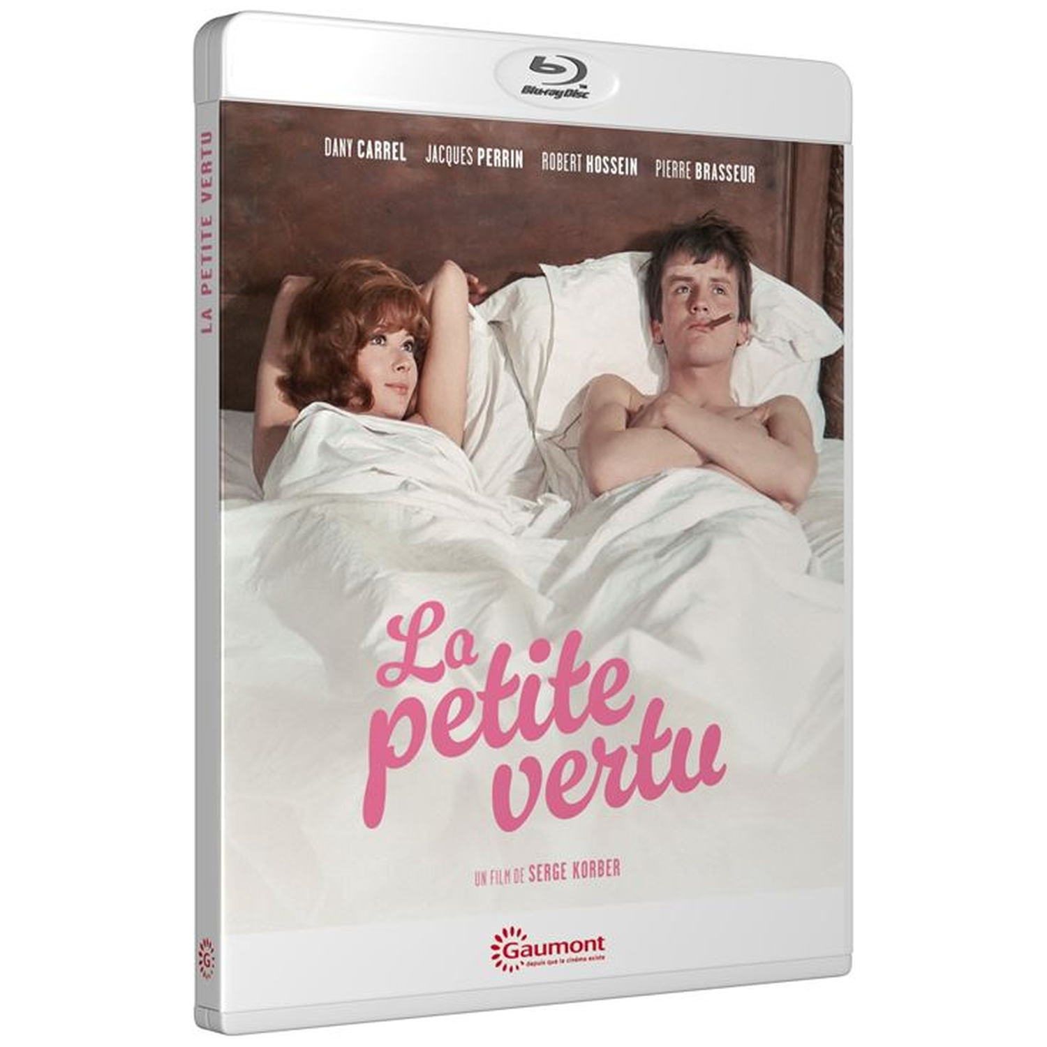 Blu-ray cover for the movie La petite vertu featuring a man and a woman in bed.