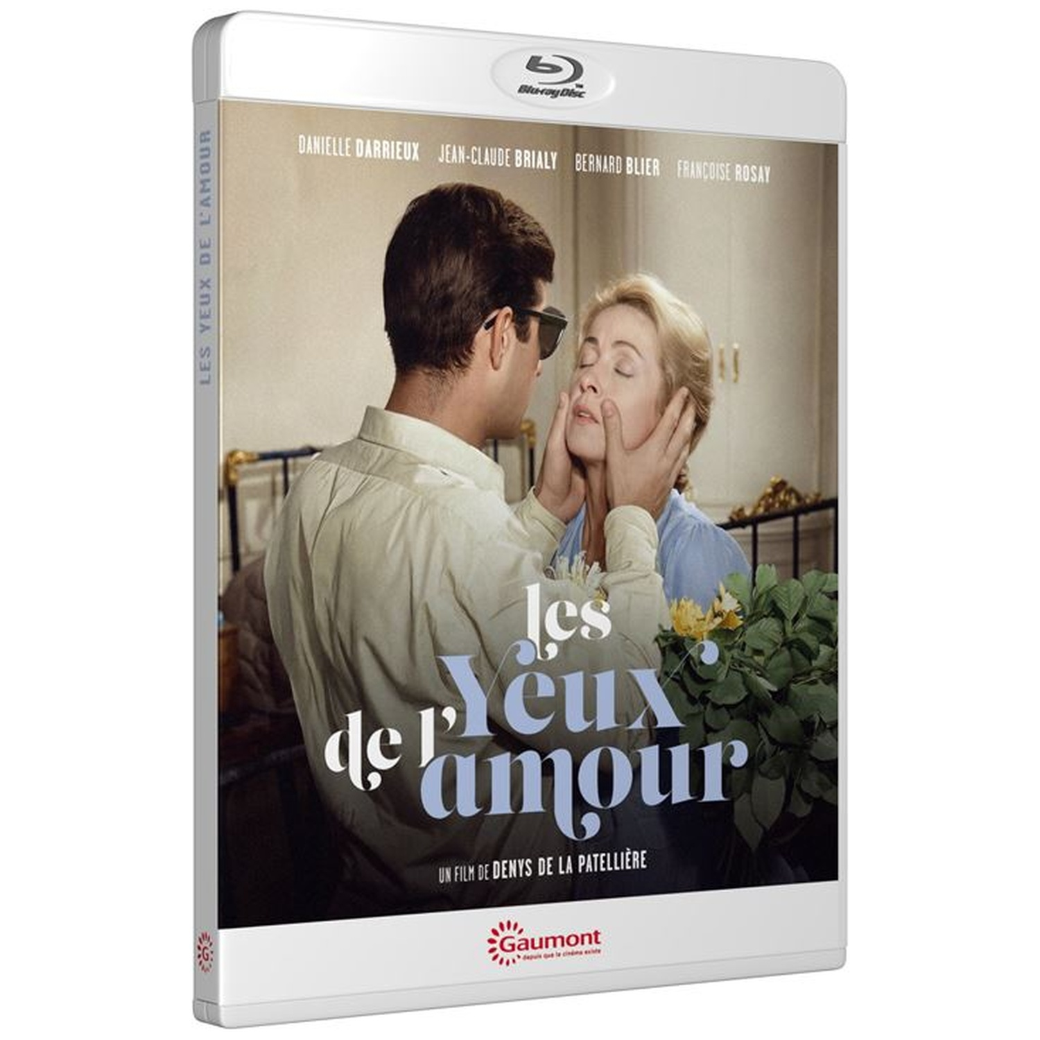 Blu-ray case of the film Les Yeux de l'amour featuring a couple embracing in a room.