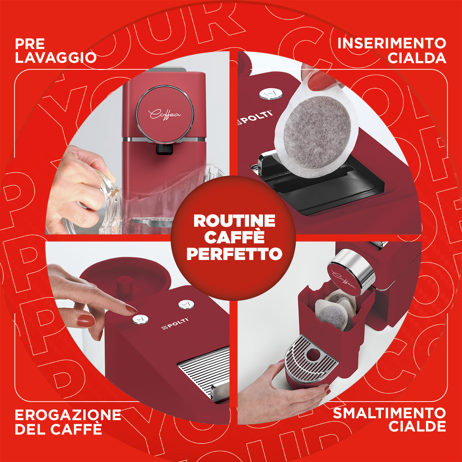 MACCHINA CAFFÈ CIALDE POLTI Coffea S18R