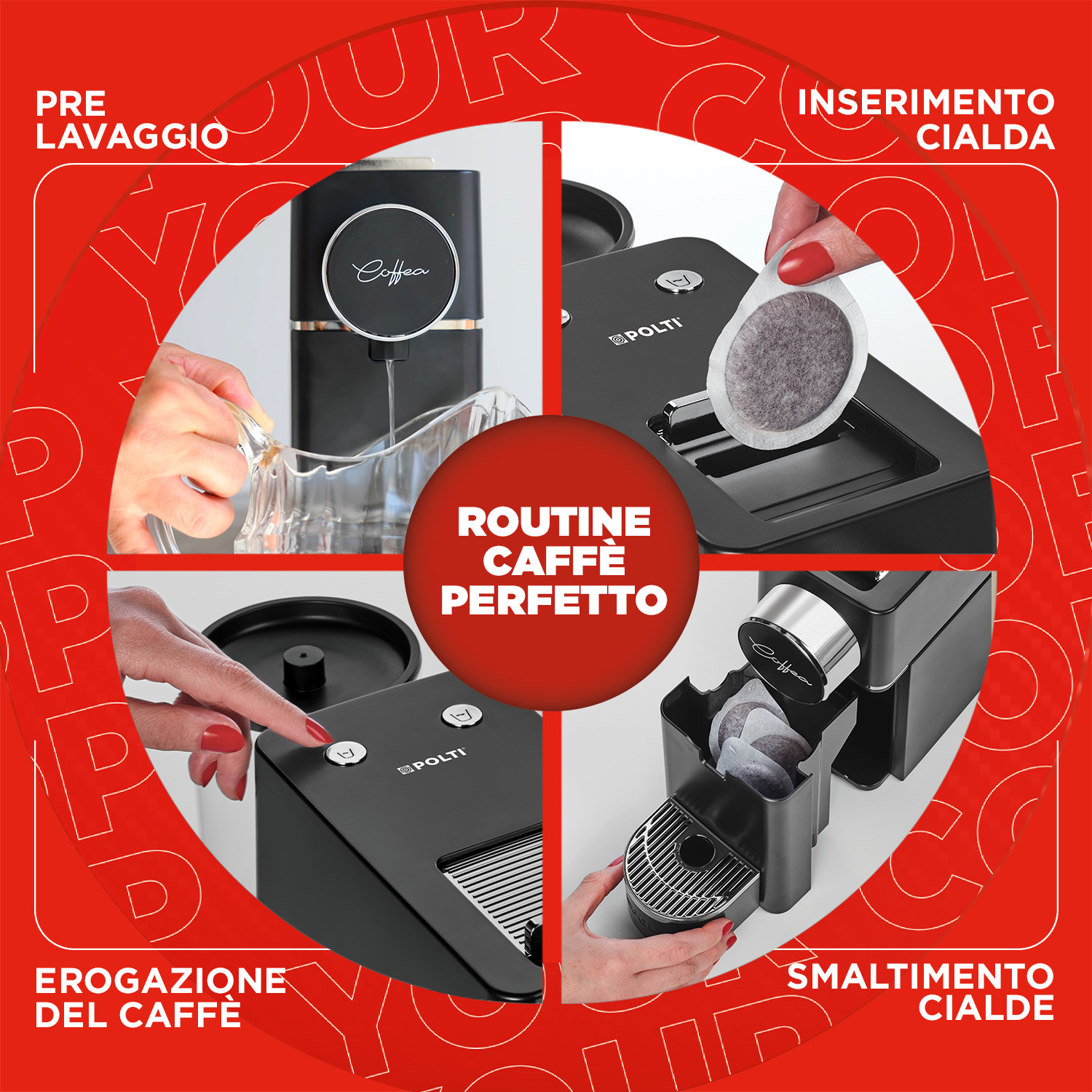 MACCHINA CAFFÈ CIALDE POLTI Coffea S18B