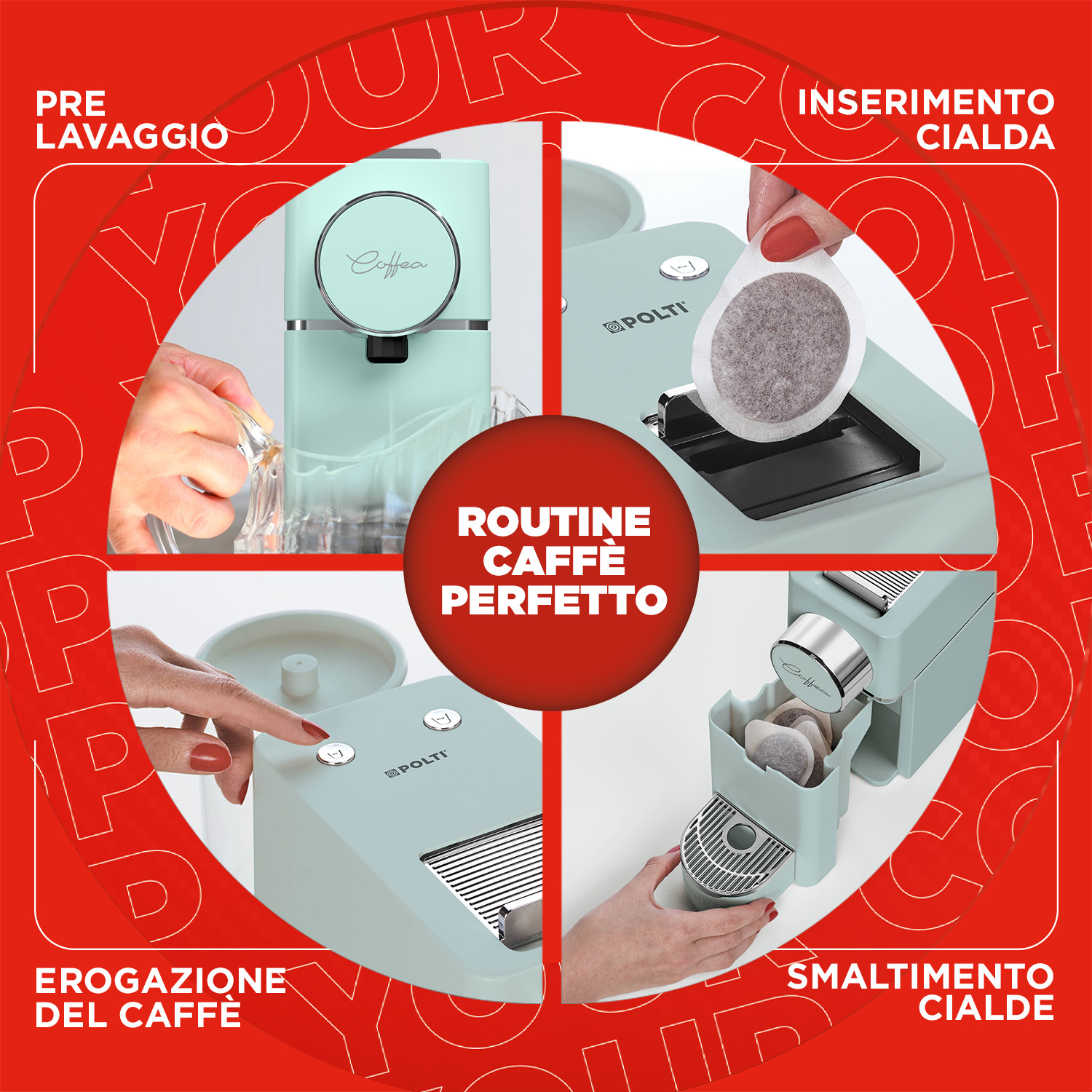MACCHINA CAFFÈ CIALDE POLTI Coffea S18G