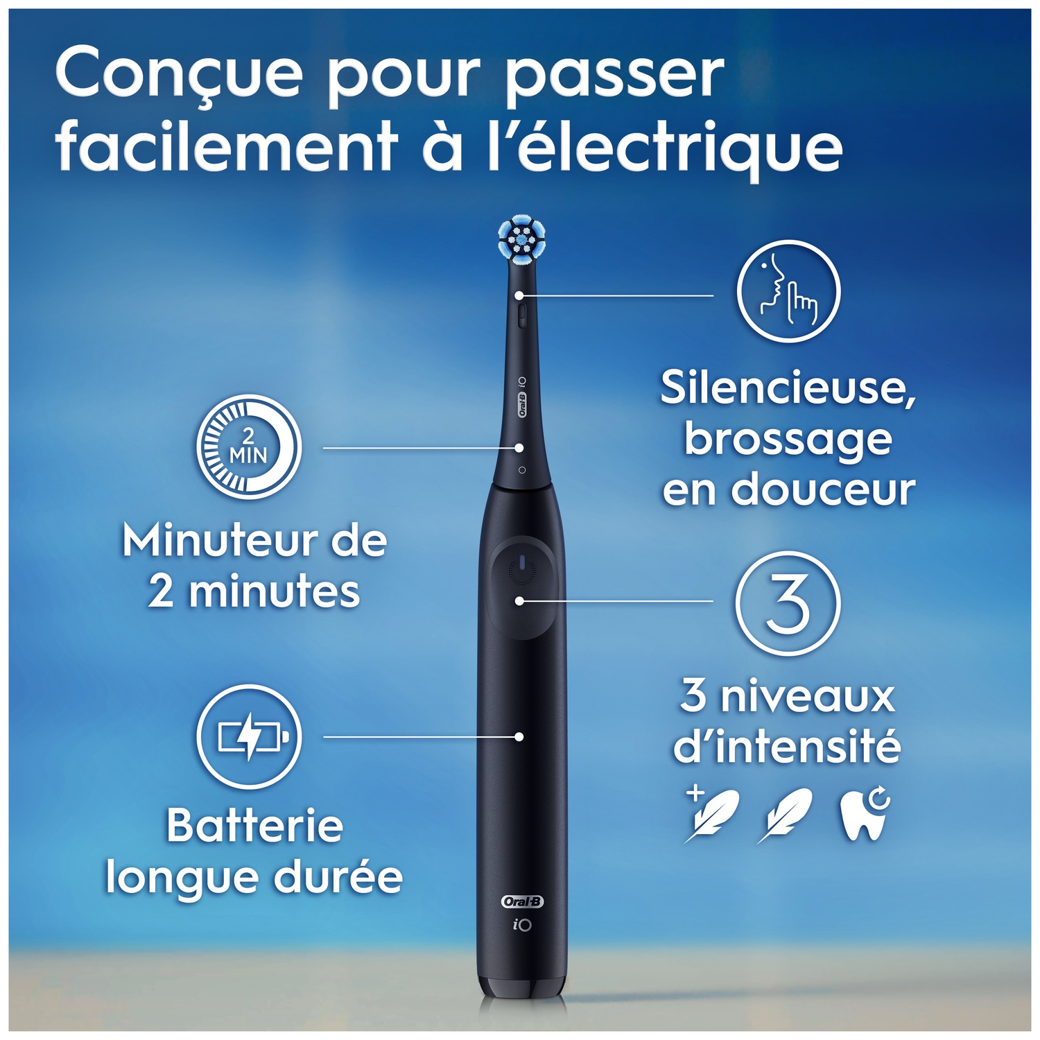 ORAL B iO 2 Brosse à dents électrique Noir