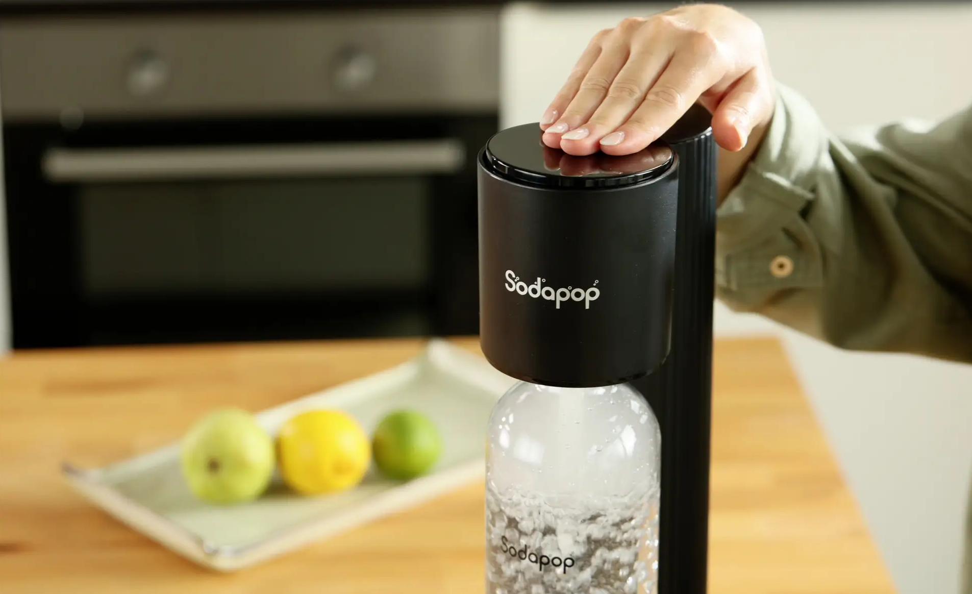 MYSODAPOP Cooper Pro Szódagép + 1 PET palack, fekete