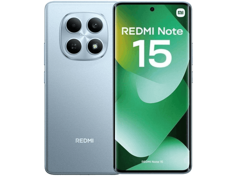 Xiaomi Redmi Note 15, Azul Glaciar, 128 GB, 8 GB RAM, 6.77" AMOLED, MediaTek Helio G100-Ultra , 6000 mAh