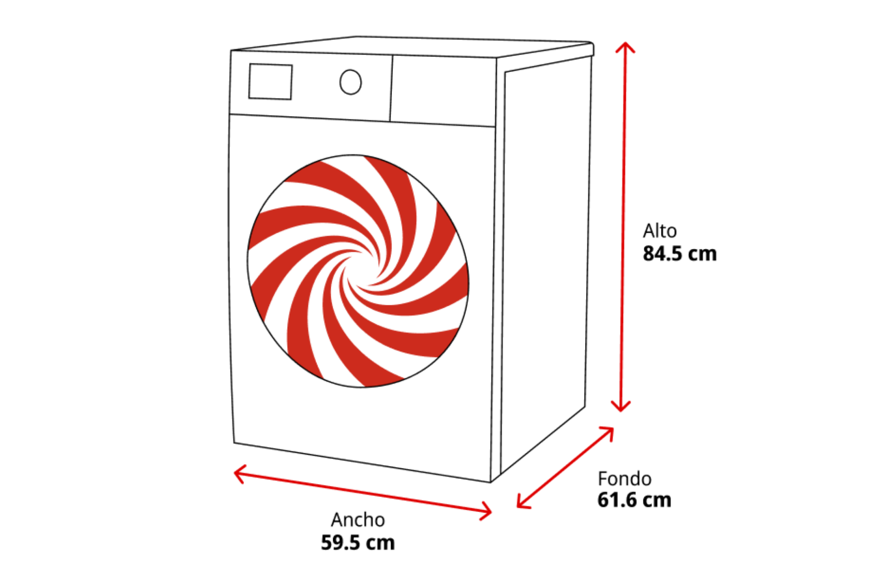 Secadora bomba de calor Candy GD 9N2B-37, 9 kg, 5 ciclos rápidos, Easy Iron Plus, puerta reversible, blanco/negro