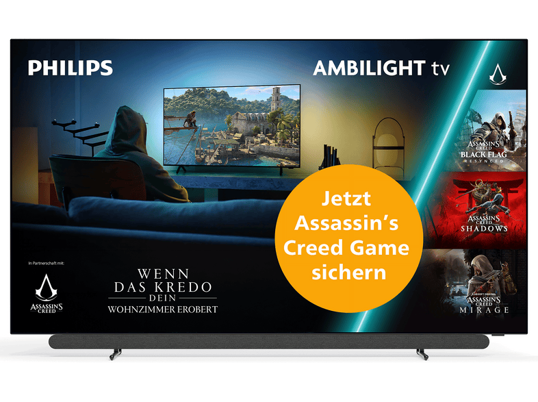 Philips 77OLED911/12 (2026) 77 Zoll OLED+ 4K Ambilight TV; OLED TV