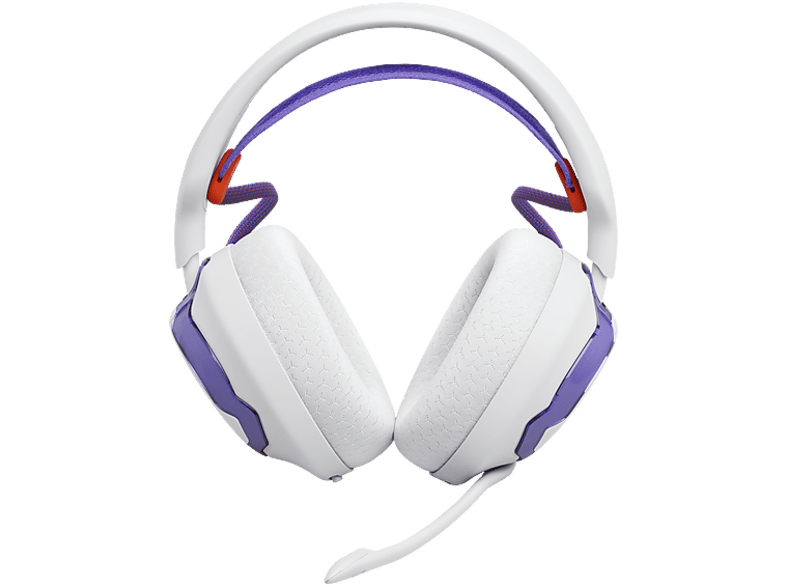 Auriculares gaming - JBL Quantum 650, 45 h de autonomía, Inalámbrico, Blanco y Morado