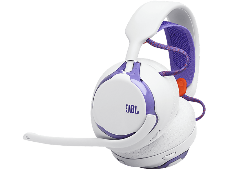 Auriculares gaming - JBL Quantum 650, 45 h de autonomía, Inalámbrico, Blanco y Morado