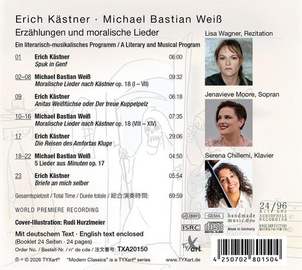 CD-Rückseite mit Trackliste, Fotos von drei Künstlerinnen und Strichcode.