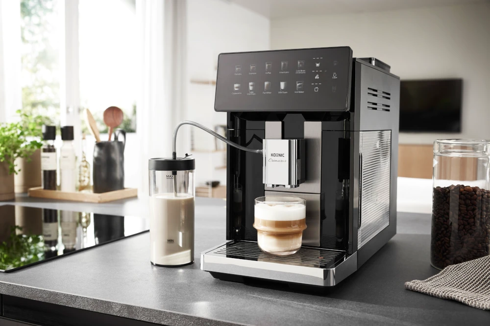 Ekspres ciśnieniowy KOENIC Cremaro+ KCAM 1518126 B Moc 1725W 15 bar Cold Brew Czarny