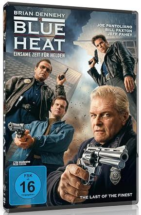 DVD-Cover von Blue Heat mit Brian Dennehy und anderen bewaffneten Schauspielern.