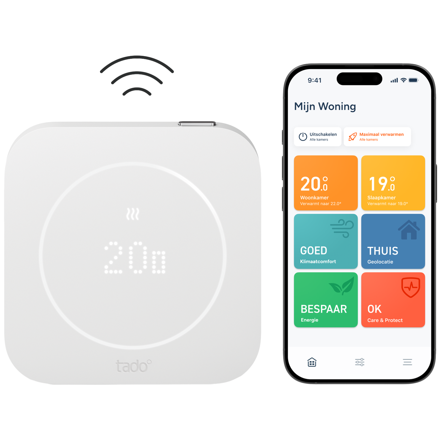 Tado Draadloze Temperatuursensor X (2e Gen.) – Uitbreiding Voor Tado° Temperatuur & Luchtvochtigheid - Slimme Thermostaat Wit
