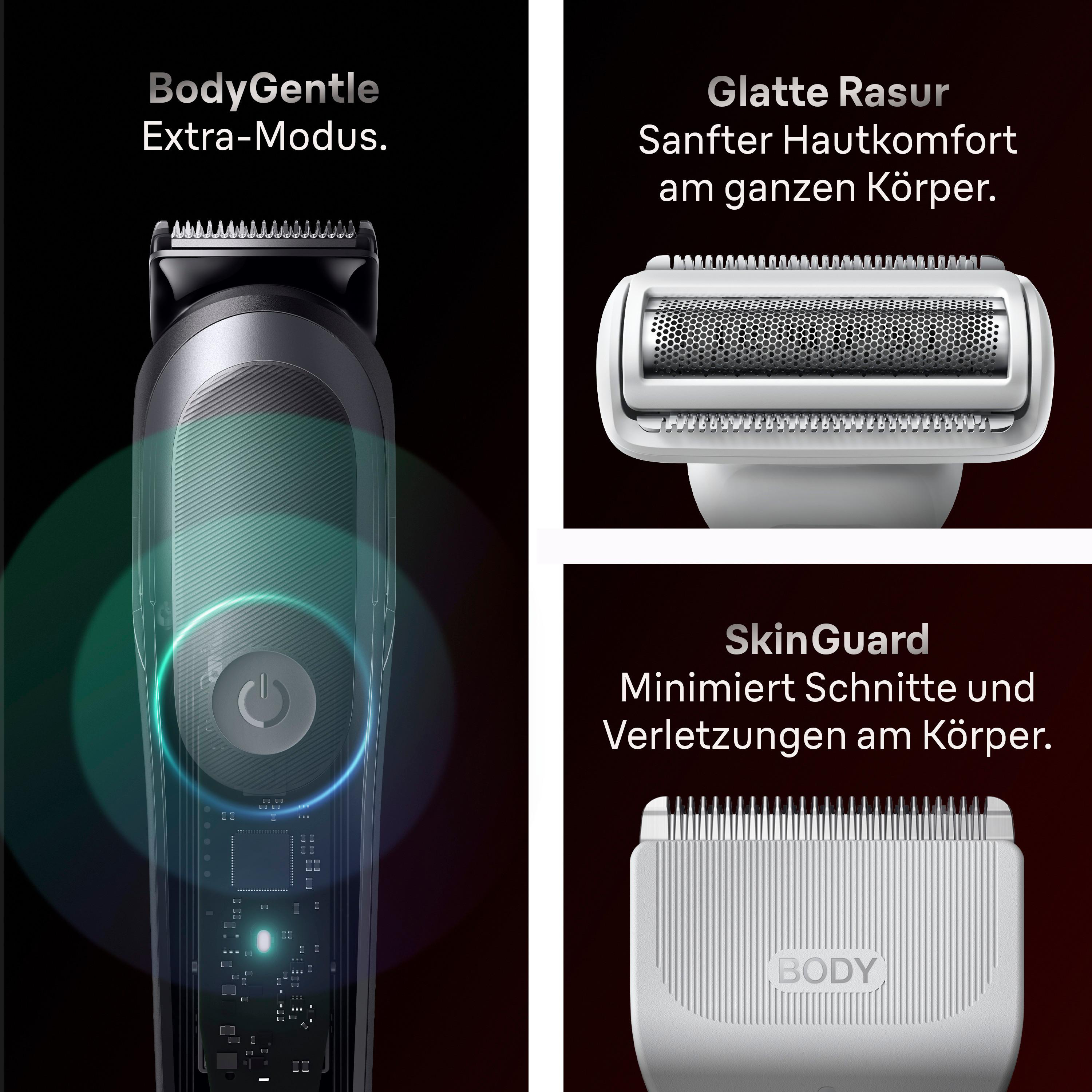 Körpergroomer mit Extra-Modus, Scherkopf und SkinGuard für sanfte und sichere Rasur.