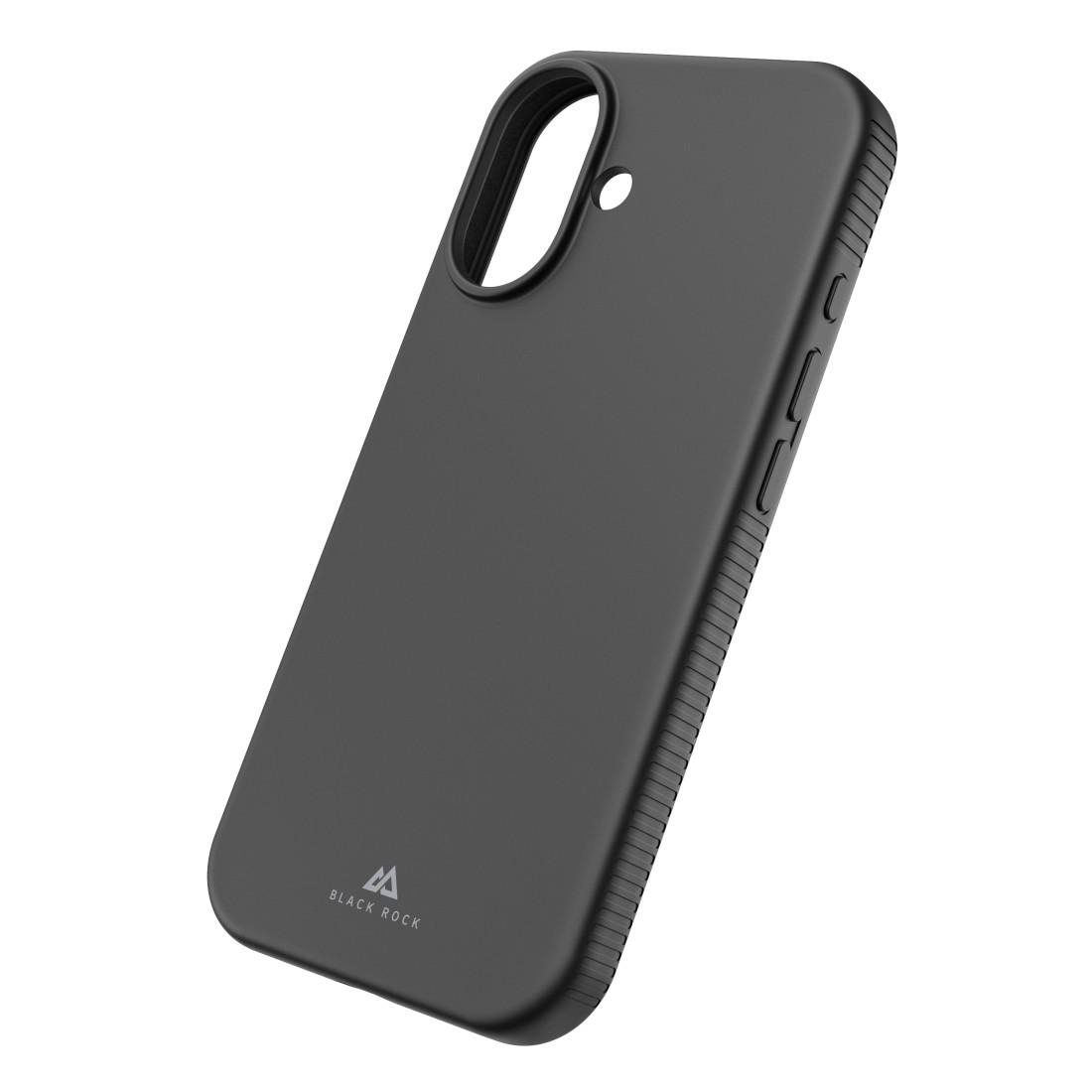 Schwarze Schutzhülle für Mobiltelefone mit Markenlogo auf weißem Hintergrund.