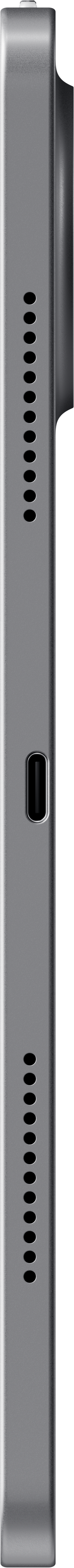 Szürke fém készülékkeret USB-C porttal és hangszórólyukakkal.