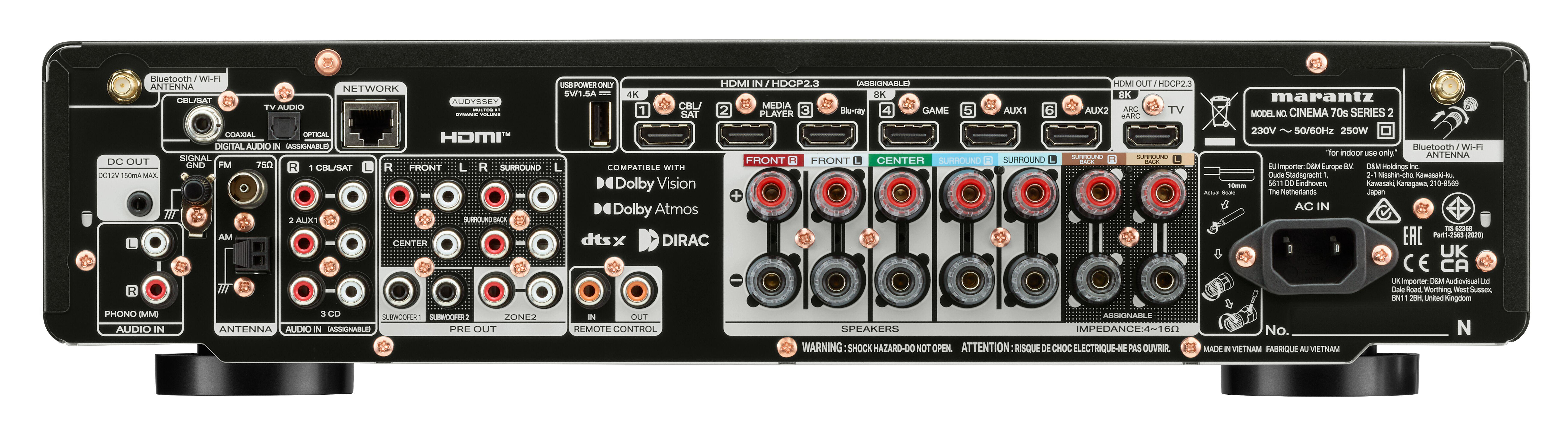 MARANTZ CINEMA 70s Series 2 Schwarz AV-Receiver (7.2 Kanäle, Black