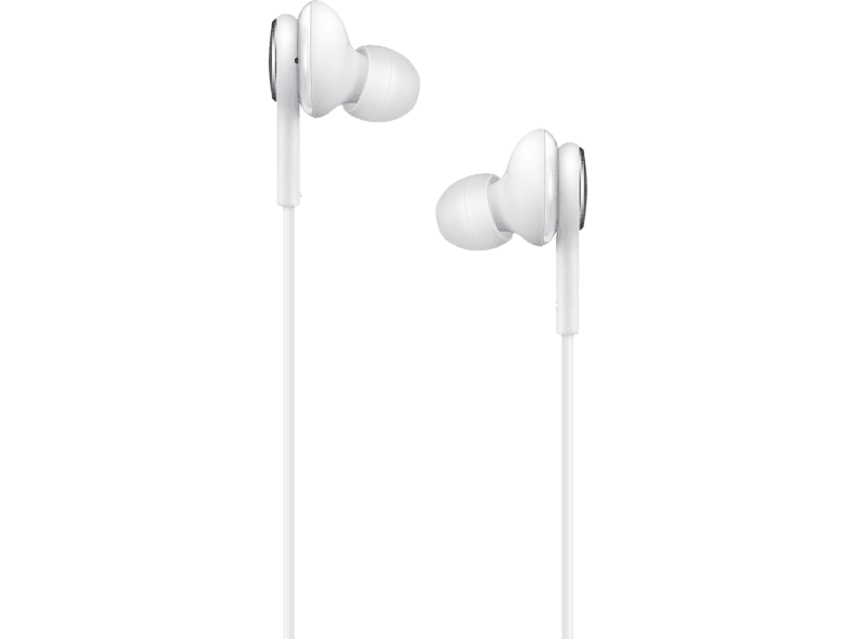 Auriculares de botón - Samsung EO-IC100, USB-C, Sonido AKG, Micrófono, Botón, Blanco