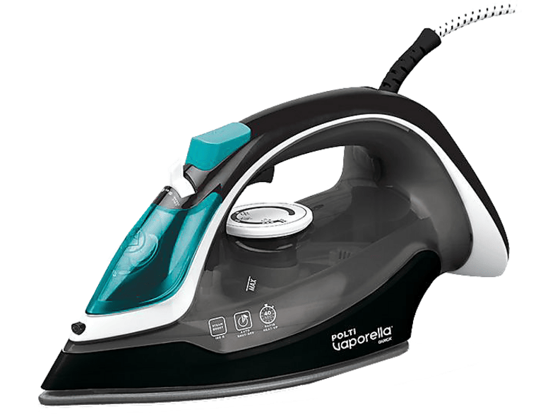 Plancha de vapor - Polti Vaporella Quick Q095, 180 g/min golpe vapor, 0.3 l, Negro, Azul, Gris y Blanco