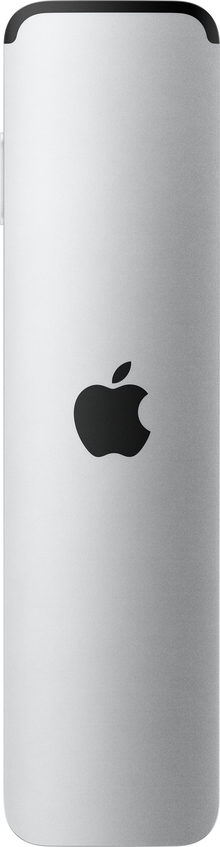 Smartphone argenté avec le logo Apple noir à l'arrière.