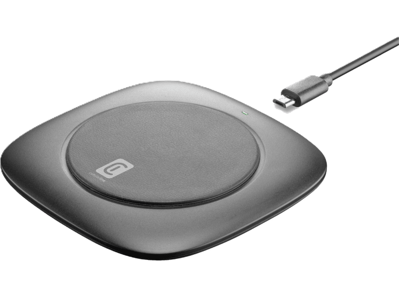 Cargador móvil inalámbrico - CellularLine Easy Wireless, 10 W, Base de carga rápida, Cable USB C 160 cm, Negro