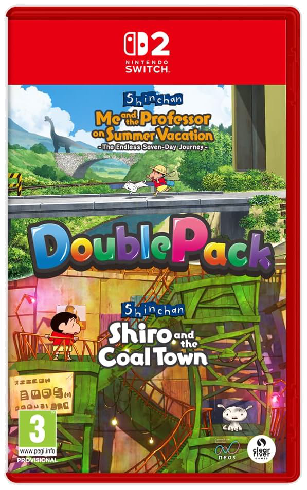 Carátula de Shin Chan: Me and the Professor on Summer Vacation and Shiro and the Coal Town para Switch 2 (edición PAL España)