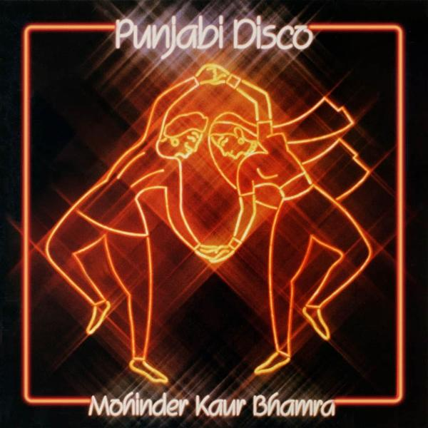 Albumcover mit orangefarbenen Leuchtlinien, die zwei tanzende Figuren in einem Rahmen zeigen.
