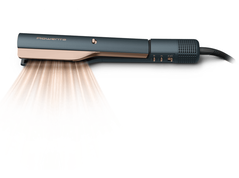 Plancha Secador - Rowenta Air KeraStraight, 3 en 1, Alisado mojado a seco, Keratin, 6 temperaturas, 80 °C 210 °C, 390 g, Azul