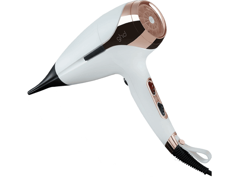 Secador - ghd helios, 2200 W, 3 Niveles de temperatura, 2 ventilador, Difusor incluido, Tecnología Iónica, Blanco