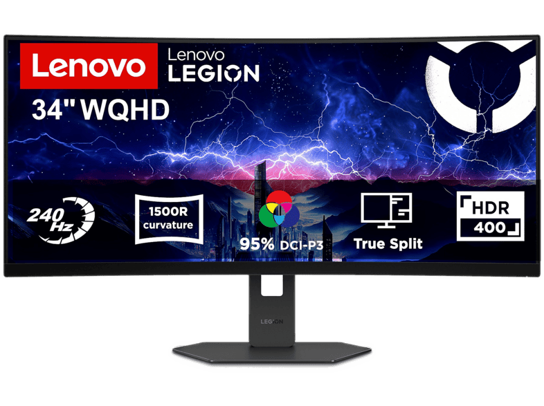 Monitor LENOVO Legion 34W-2c 34 WQHD VA 0.5ms 240Hz FreeSync Premium VESA Adaptive Sync Czarny