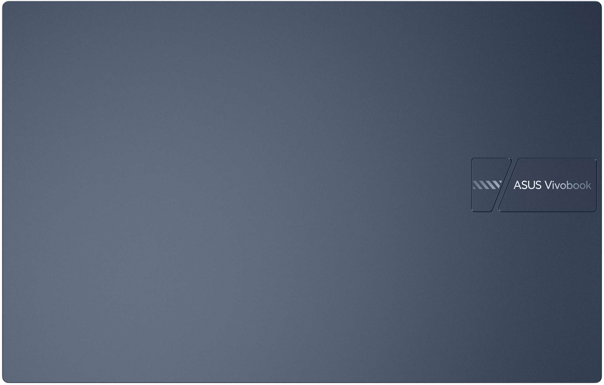 Blaue Asus Vivobook Laptop-Hülle mit Markenlogo rechts.