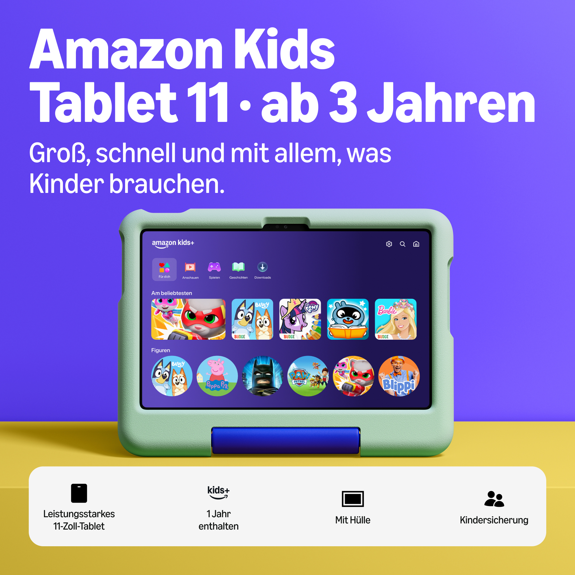 AMAZON Kids Tablet 11 (2026), Kinder-Tablet, 64 GB, 11 Zoll, PAW Patrol ...