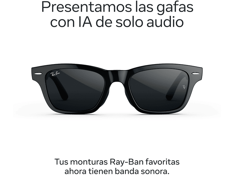 Gafas IA - Ray-Ban Meta Audio Burbank, Shiny Black Sobre Gris, Transitions® gris, con de audio – imagen 2