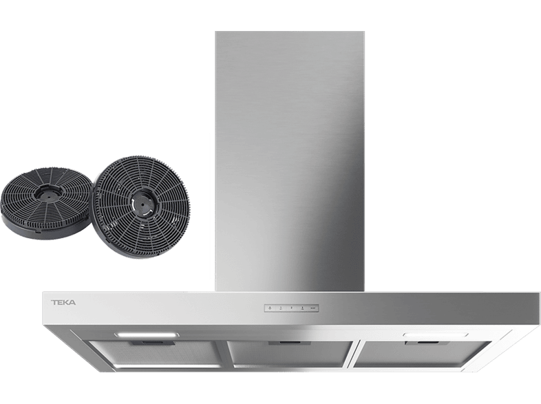 Campana decorativa - Teka DSF 96370 KCS IX, 4 velocidades, 650 m³/h, 89.8 cm, Acero inoxidable