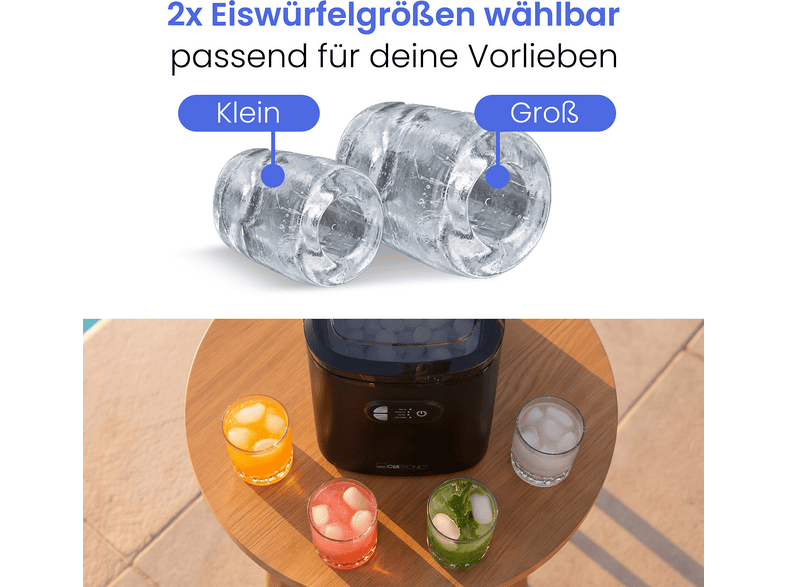 Clatronic EWB 3839 Eiswürfelmaschine (180 Watt, 900 ml, Schwarz) — Foto 5 von 5