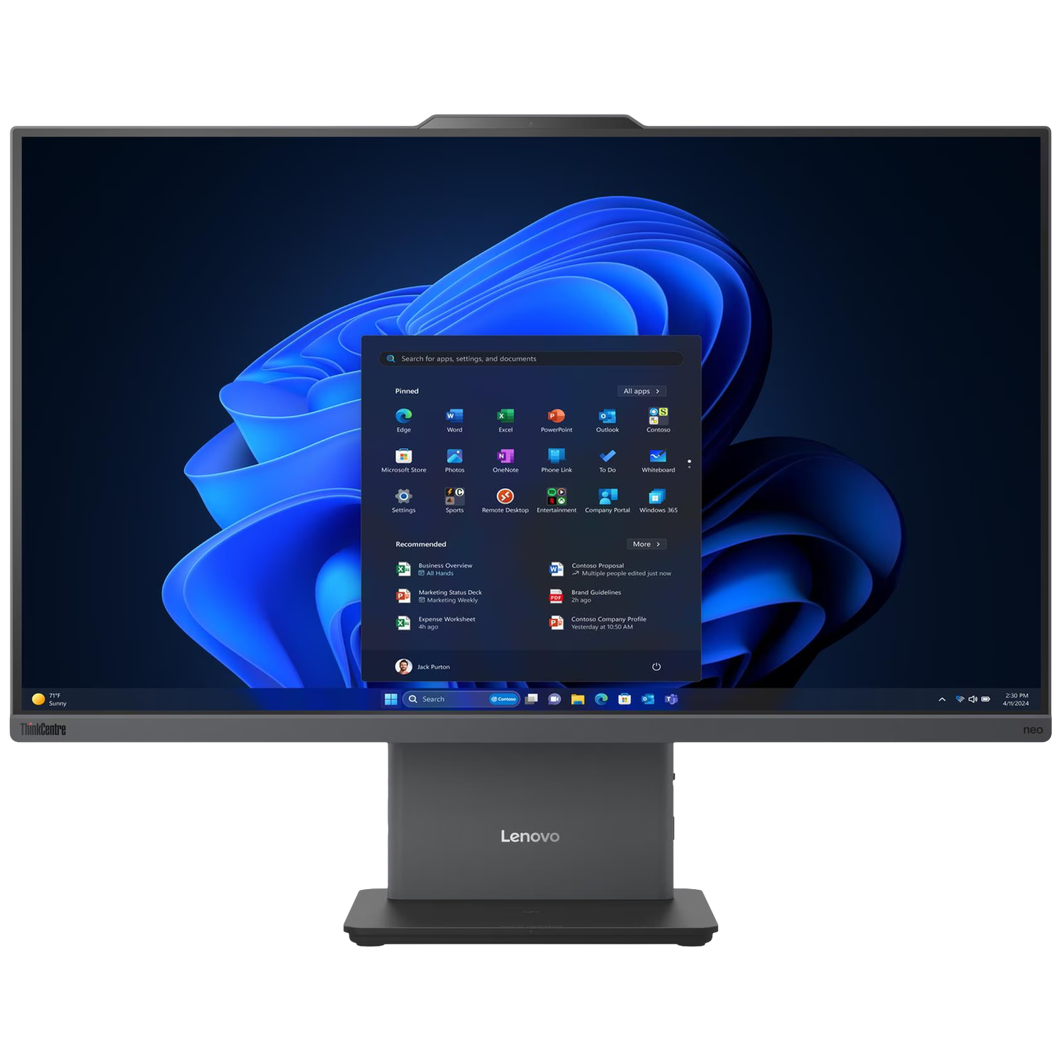Lenovo Thinkcentre Neo 50a 24 Gen 6 Lnl - Inch Intel Core Ultra 5 226v 16 Gb 512 Windows 11 Pro Alles-in-één-pc
