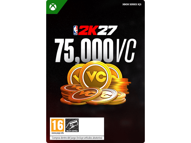 XBOX Series X S NBA 2K27: 75000 VC (Código descarga)