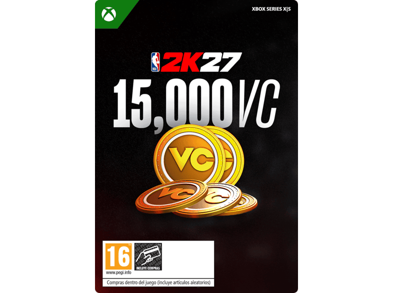 XBOX Series X S NBA 2K27: 15000 VC (Código de descarga)