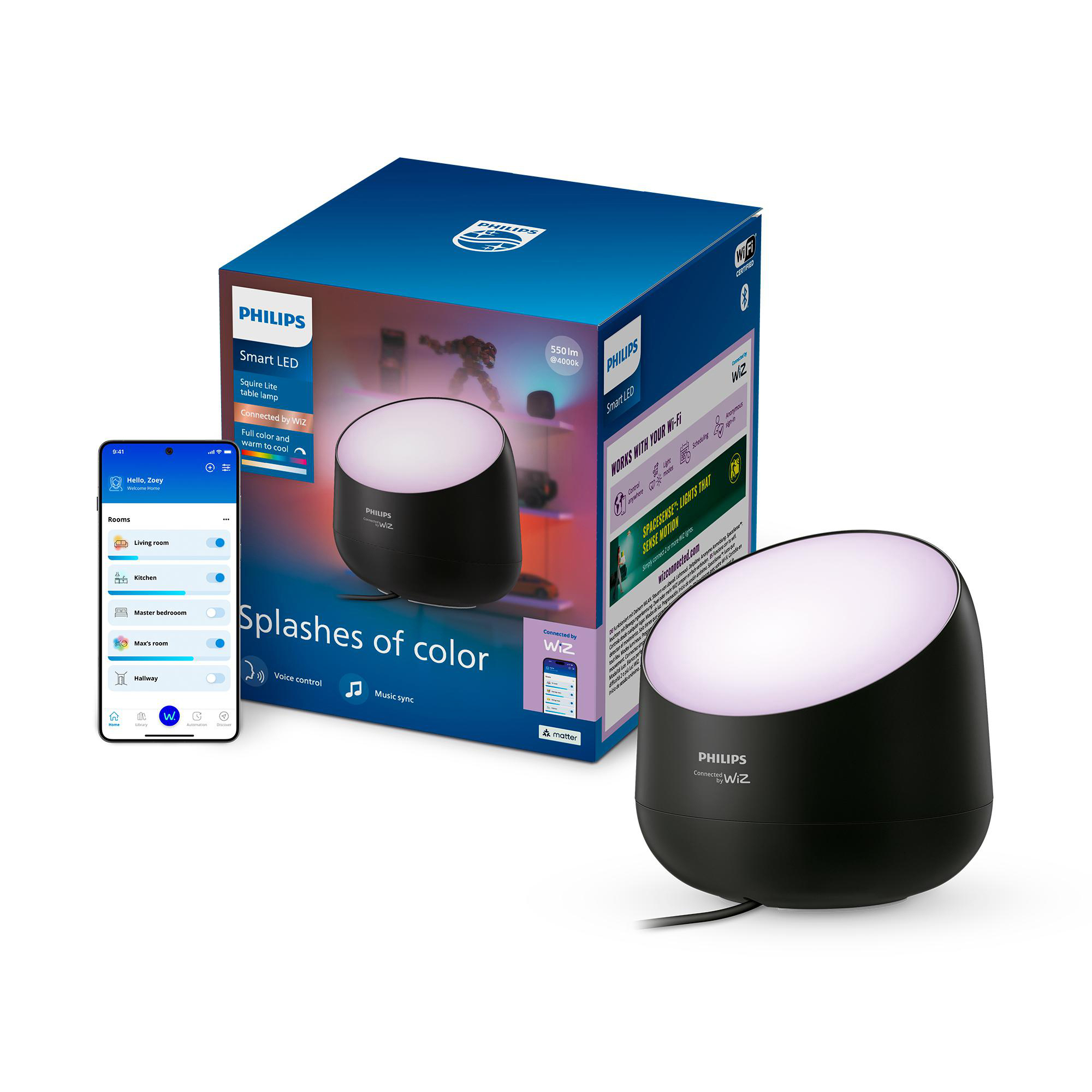 PHILIPS SMART Smart Lighting Squire Lite LED Tischleuchte, Wallwashing ...
