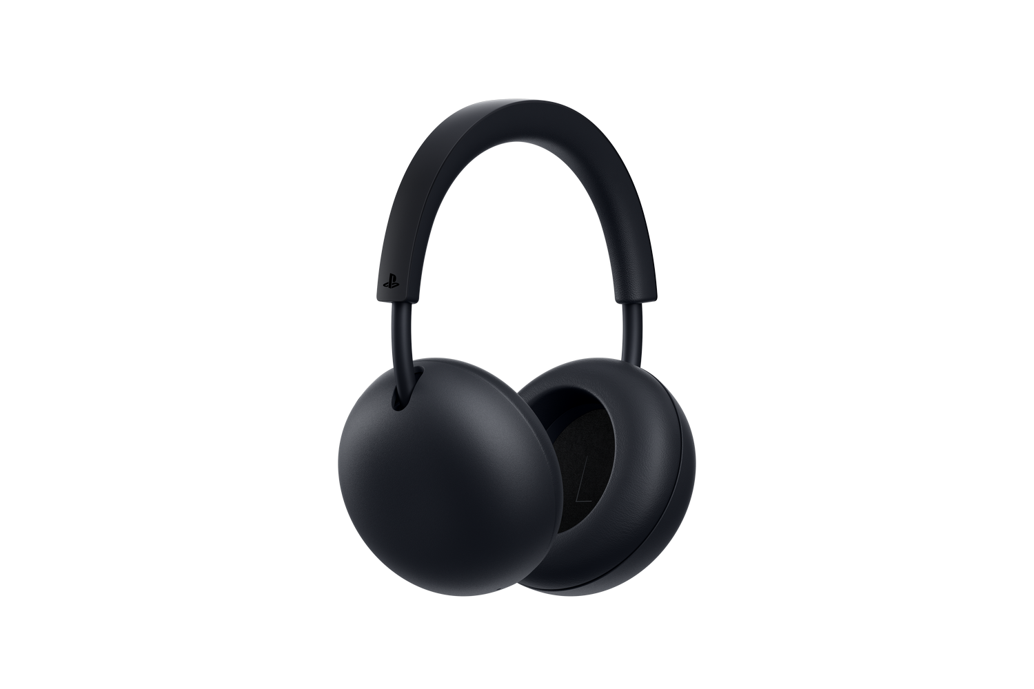 Auriculares inalámbricos de juego negros sobre un fondo negro.