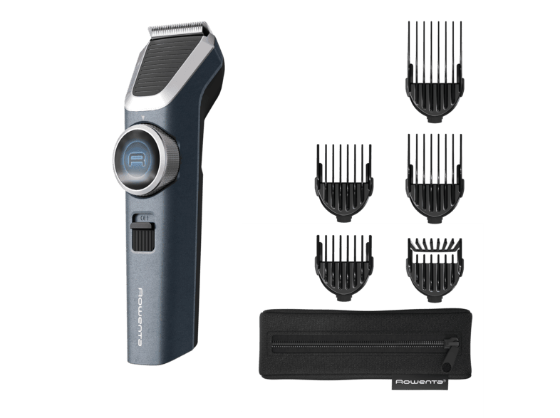 Cortapelos - Rowenta X Series TN5630, Cuchillas de acero inox, Autoafilables, 4 peines ajustables, 365 min autonomía, 81 longitudes, 8000 rpm, Gris