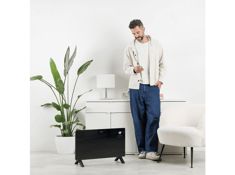 Taurus Paradiso Convector de Cristal WiFi 1500W, Mando, IP24 Baño, 15 m² – imagen 2